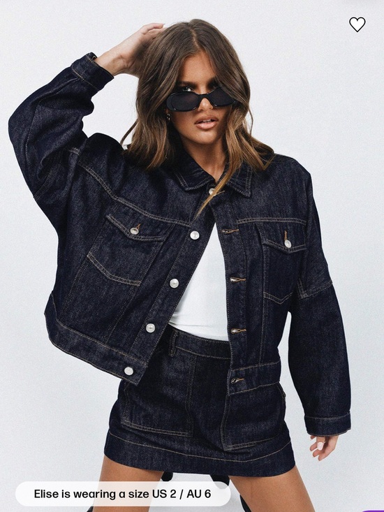 Princess Polly Jackets & Blazers - Princess Polly Hughes Denim Jacket Skirt Set